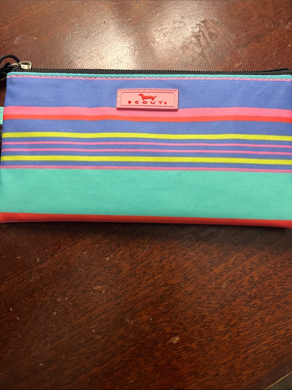 Scout Striped Wristlet - Teal, Purple & Coral